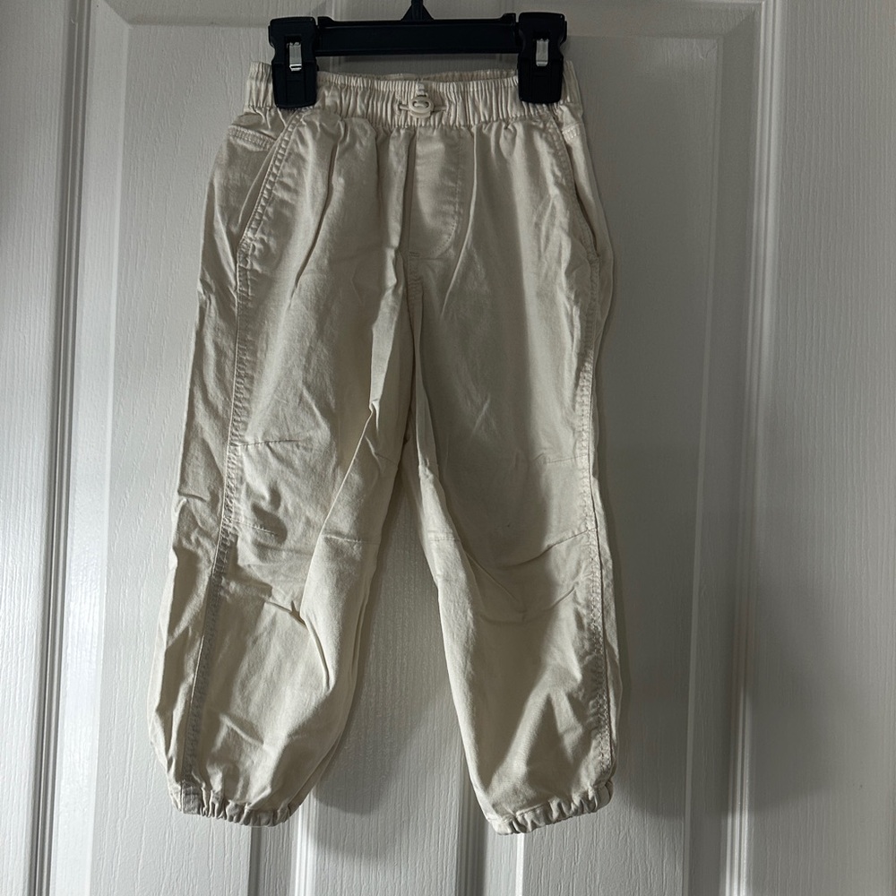 Zara Beige Elastic Waist Kids Pants
